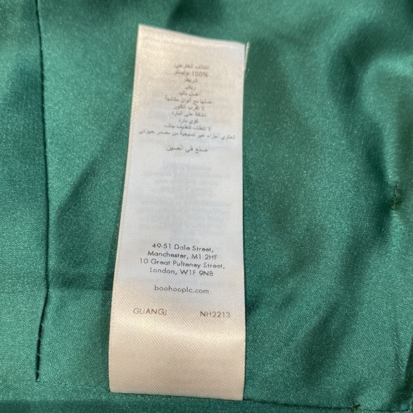 PrettyLittleThing Green Feather Bandeau Top, Zipper Closure, Cropped (US 6) - Picture 11 of 11